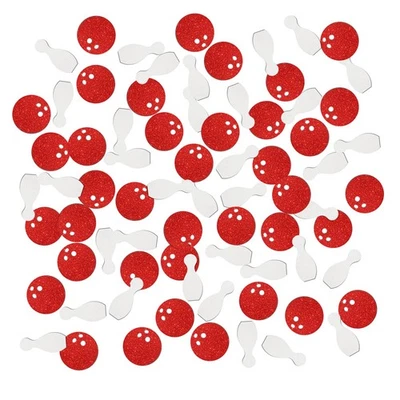 120Pcs Bowling Birthday Glitter Confetti, Baby Shower, Gender Reveal, Sports - Image 1 of 4