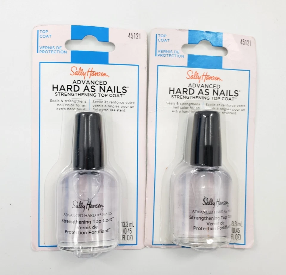 2x Sally Hansen 45121 Advanced Hard as Nails Strength Top Coat