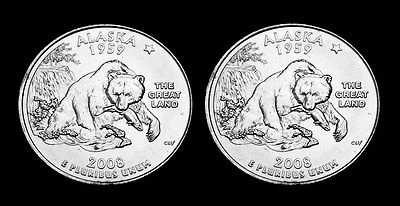 2008 P+D Alaska State BU Washington Statehood Quarter Set ~ From U.S. Mint Rolls - Image 1 of 2