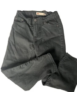 Kids Black Levi Jeans 502 Regular Taper Size 6 Adjustable Waist  - Picture 1 of 4
