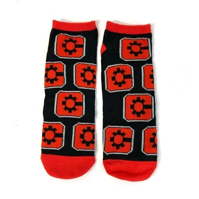 new CYBORG LOW-CUT SOCKS black red dc comics ankle no-show men/women ADULT OSFM - Image 1 of 2