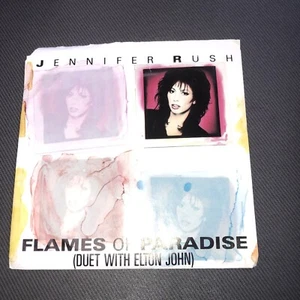 JENNIFER RUSH 45 Vinyl Flames Of Paradise (with Elton John), Call My Name - Picture 1 of 4