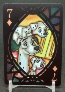 2021 Tenyo Disney Buntglas Spielkarten Disney 101 Dalmatiner Pongo #7 - Bild 1 von 2