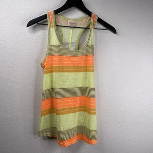 Mossimo Tank Top Juniors Multicolor Sz S Racerback Neon Stripe Beach 90's Y2K - Picture 1 of 7