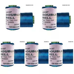 5X Viscose Rayon Yarn Thread Ink Blue Colour 500mtr,Hand & machine embroidery - Picture 1 of 3