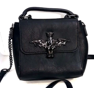 Disney Parks Haunted Mansion Gargoyle Bat Black Crossbody/Satchel Purse - Picture 1 of 19