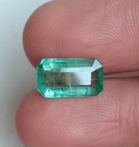  Natural Untreated Zambia Emerald AGR Certified Loose Gemstones Octagon Shape - Picture 1 of 7