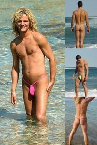 bikinini H200 Herren Bademode einstellbarer G-string weiß - Picture 1 of 1