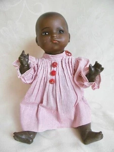 POUPON NOIR ARMAND MARSEILLE TYPE DREAM BABY - MOULE 341 - 28 cm - Imagen 1 de 11