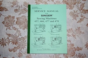 Komplettes 98-seitiges Servicehandbuch für Singer 457, 466, 477 und 478 Nähmaschinen - Bild 1 von 12