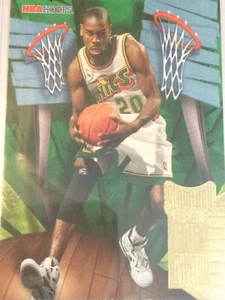 1995-96 NBA Hoops Slamland Gary Payton #SL43 Seattle Supersonics Basketball Card - Picture 1 of 12