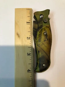 New! Camoflash Stainless Steel Pocket Knife - Picture 1 of 8