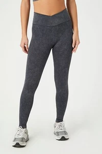 Forever 21 Active Seamless Surplice Leggings Damen S schwarz sportlich Strick Gym - Bild 1 von 5