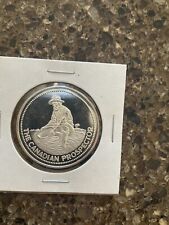 SCARCE ENGELHARD "THE CANADIAN PROSPECTOR" 1 OZ. 999+ SILVER SEE PICTURES