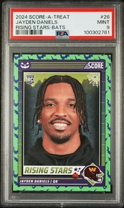 2024 Score-A-Treat #26 Jayden Daniels Rising Stars Green Bats RC Rookie - PSA 9! - Picture 1 of 2