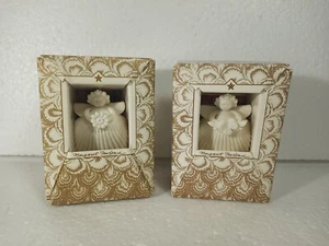Margaret Furlong Ornament Shell 2” Miniature Daisy And Viola In Box Lot Of 2 - Picture 1 of 4