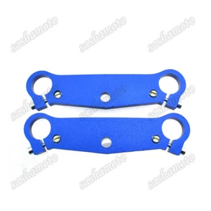Blue Triple Tree Clamps Fork Plate Parts For 47cc 49cc Mini Pocket Bike A1 A2 A3 - Picture 1 of 6