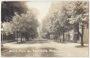 1910 Pataskala, Ohio - ECHTES FOTO South Main Street - Vintage Postkarte - Bild 1 von 2