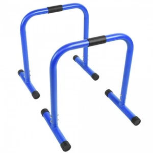 Dip Barren Push-up Stand Bar Fitness Parallettes 73x61cm Calisthenics BLAU - Bild 1 von 6