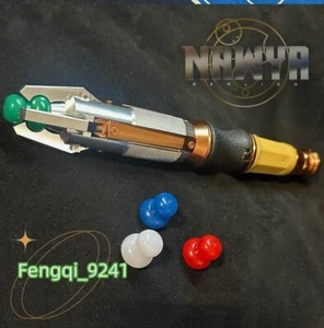 US STOCK Doctor Who 11th Metal Sonic Screwdriver LED Colorful Light Prop Replica - Picture 1 of 16