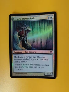 MTG Card.  Kitsune Dawnblade  FOIL Saviours of Kamigawa.  Exact as pictures - - Picture 1 of 6