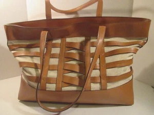 Stella and Dot Leather Handbag/Tote brown/brown - Picture 1 of 12