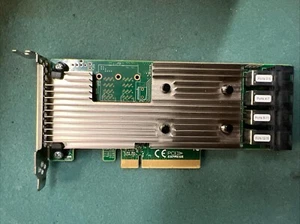 Carte contrôleur HBA Broadcom LSI SAS 9305-16i 16 ports PCI-E 3.0 12 Go profil bas - Photo 1/2