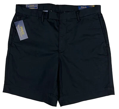 Pantalones Cortos Chinos Para Hombre Ralph Lauren Negros Nuevos con Etiquetas NUEVOS 38 Elastizados Calce Recto Foto 1 de 4