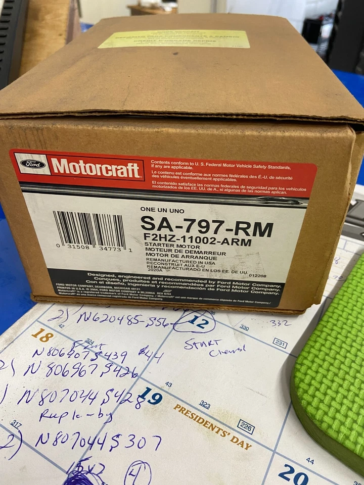 Genuine Ford F2HZ-11002-ARM Starter Reman SA797RM FREE SHIPPING - Image 1 of 1