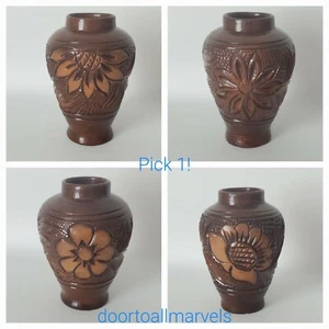 VTG KOROND Pottery Transylvania Hand Carved Decorative Vase Signed Rustic  - Picture 1 of 10