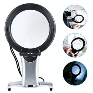 LED Illuminated Magnifying Glass 2.25X 5X Magnifier F/Reading Sewing Embroidery - Picture 1 of 8