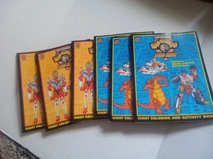 6 1990s Vintage Coloring Books Samurai Syber Squad Superhuman - Picture 1 of 5