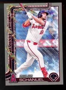 2025 Topps Holiday Nolan Schanuel Silver Glitter #H 55 Angels - Picture 1 of 1