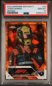 PSA 10 2023 Topps Chrome Sapphire Edition F1 arancione /25 Lando Norris #26 McLaren - Foto 1 di 2