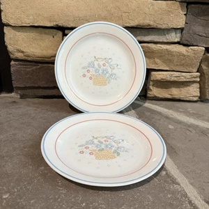 Set of 2 - Vintage Corelle Corning Country Cornflower 6.5" Dessert/Bread Plates - Picture 1 of 4