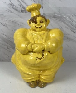 Red Wing Pottery Chef Pierre Yellow Cookie Jar 1940s w/Patent Maker’s Mark READ - Picture 1 of 7