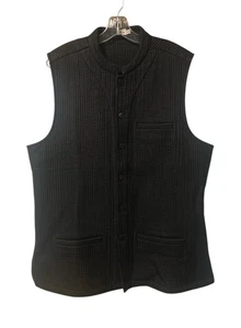 men's black corduroy vest Black Size Xl (1146) - Picture 1 of 6