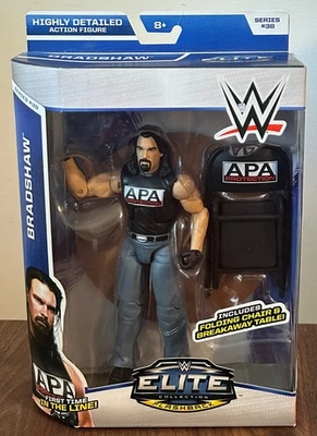 WWE Elite Bradshaw 系列 38 摔跤人偶折叠椅桌全新 JC — 第 1/4 张图片