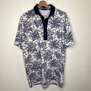 Greyson Golf Polo Dragonfly Garden Herren Large lila Performance Office *Logo - Bild 1 von 5