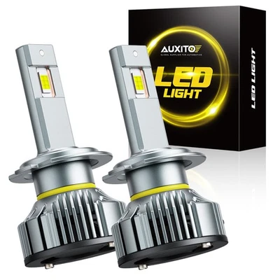 Auxito H7 LED Headlight Bulbs High or Low Beam 6500K Super Bright Y19 Series EAC - Image 1 of 4