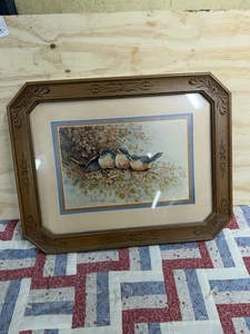 De colección Homco Margie Morrow 1983 Robins estampado de flores de cerezo pájaros flores - Imagen 1 de 7