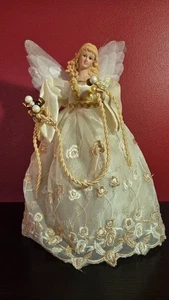 Angel Tree Topper/Centerpiece/Shelf Sitter w/Porcelain Head & Hands Needs Wiring - Picture 1 of 5