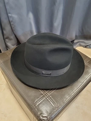 SOMBRERO FEDORA CLÁSICO ALESSANDRO VASINI EN FIELTRO CASTOR TALLA 58 NUEVO  Foto 1 de 4