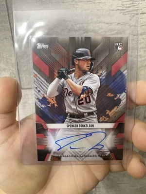 2022 Topps UK Spencer Torkelson Superstar RC Auto Red 2/5 Detroit Tigers - Image 1 of 4