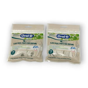 Oral-B Eco Floss Picks Sabor Menta 75 unidades 2 bolsas/paquetes Nuevo - Imagen 1 de 6