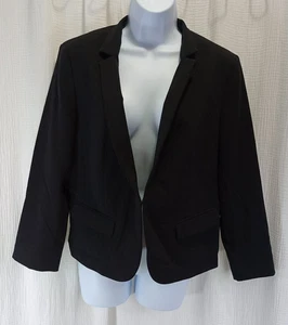 Nine West Black Blazer Women's Size 10 Hook Closure Studded Buttons on Sleeves - Picture 1 of 18