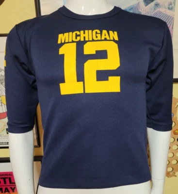 Michigan Wolverines Football Jersey Youth Medium Hutch #12 Powers Nice - Image 1 of 4