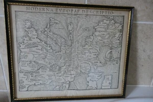 34 +25CM HOLZSCHNITTDRUCK 1552 KARTE - MORDENA EUROPAE DESCRIPTION VON SEBASTIAN MUNSTER - Bild 1 von 24