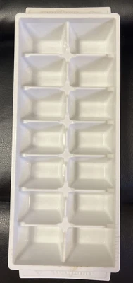 Vintage Hotpoint Easy Release 14 Slot Plastic Ice Cube Tray White Foto 1 de 2