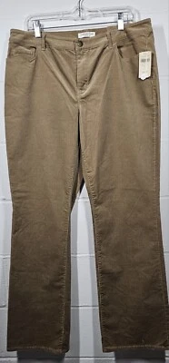 Pantalones de pana Coldwater Creek para mujer talla 14 color tostado camel corte natural nuevo con etiquetas Foto 1 de 4